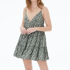 Aeropostale Floral V-Neck Tiered Babydoll Dress
